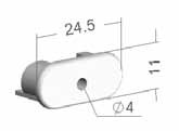 mm päätysuoja 450 1945 End cap for bottom rail 5 x 24 mm 5 x 24 mm alalistan päätysuoja 450 5120 End cap with pin