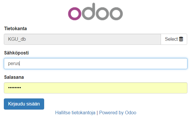 Tietokantojen hallinta 1. Yleistä Ensimmäinen vaihe ennen Odoo käytön aloittamista, on varmuuskopioiden tekeminen. Se kannattaa tehdä riittävän usein.