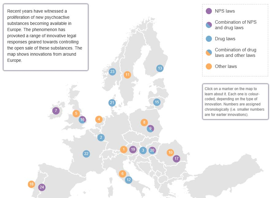 EMCDDA Perspectives on drugs: legal approaches to controlling new psychoactive substances 11 Suomessa Lääkelaki ja yksittäisten muuntohuumeiden luokittelu Lääkelaki ja lääkeluettelon Liite 1A