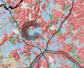 Tätä selvitystaustaa vasten on pyritty hahmottamaan, minkälaisista erityyppisistä ja miten rajautuvista kokonaisuuksista suunnittelualue muodostuu, mikä on eriluonteisten alueiden syntyhistoria ja