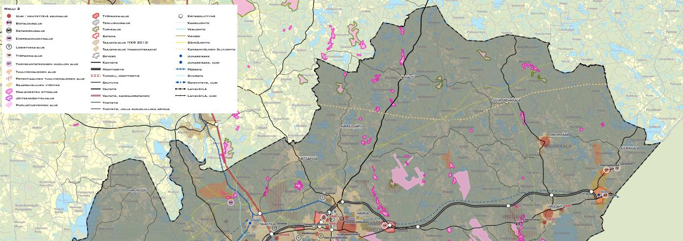 transitoliikenteen kuljetuksia, Etelä-Kymenlaakson metsäteollisuutta sekä esimerkiksi raakaöljyn tuontia Sköldvikiin.