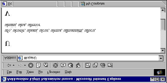 Kun nyt valitaan yllä olevassa tilanteessa esimerkiksi U-kirjain, selain avaa dokumentin hakemisto.