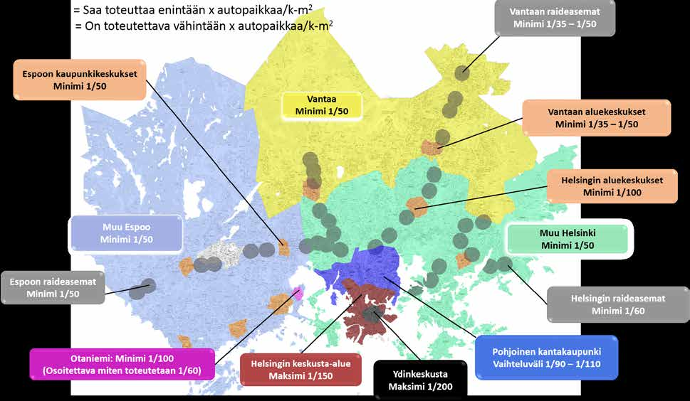 Liiketilojen autopaikkojen laskentaohjeet Kuva: Liiketilojen autopaikkojen