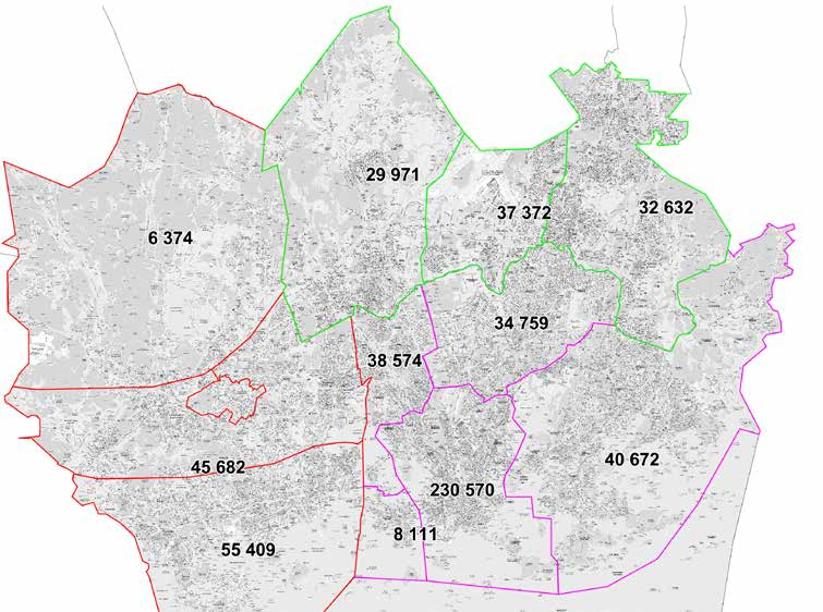 1.5. Työpaikka-alueiden sijoittuminen ja ominaispiirteet Viereisessä kuvassa on esitelty pääkaupunkiseudun kuntien työpaikkamäärät.