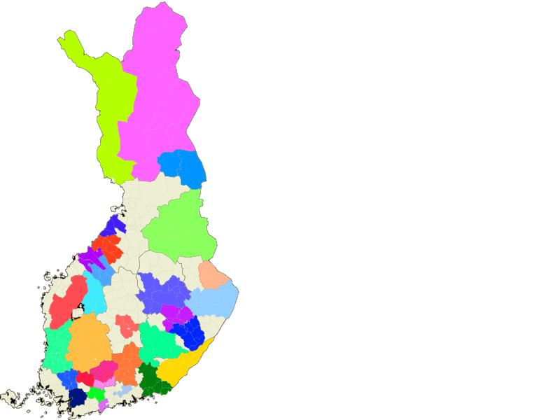 OmaisOiva-yhdistykset 2017 punaisella 2014, sinisellä 2015, vihreällä 2016 ja oranssilla 2017 avustuksen OmaisOivaan saaneet yhdistykset Raahen seudun Omaishoitajat ja Läheiset ry Ylivieskan