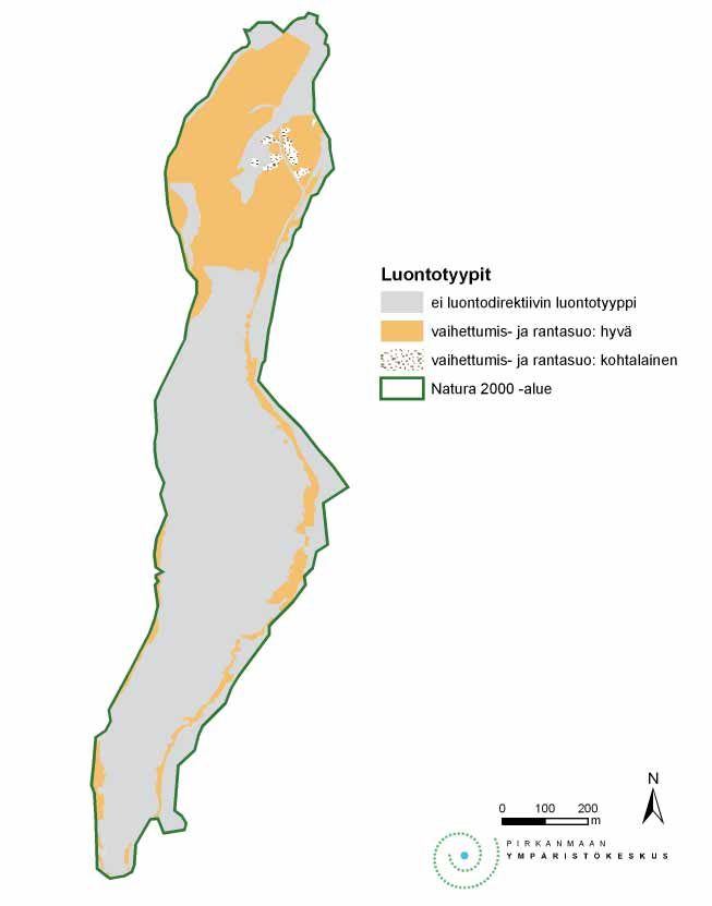 Kuva 10. Sarkkilanjärven luontotyypit. 4.3.