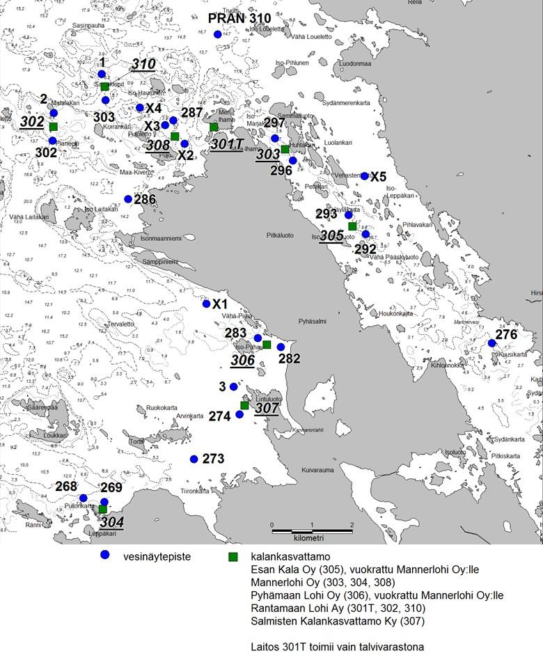 4 (39) vatuksen kuormitus Mannerveteen on ollut 2000-luvulla vähäisempää kuin 1990-luvulla.