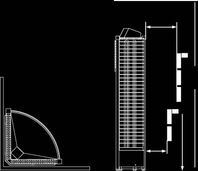 Heater Installation The heater can be placed wherever in the sauna, but for safety and convenience, follow the minimum safety distances as provided in Fig. 2.