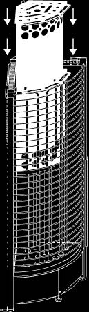 the preference of the user. See comparison in Fig 4. Kuva. 4 Fig. 4 huohotin stone spacer Huom! Note! armista ettei kivet pääse huohottimen sisäpuolelle sillä ne estävät tarvittavan ilmankierron.