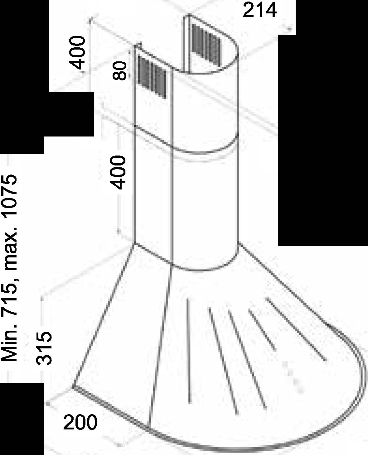 keraaminen- ja induktioliesitaso/65 cm - kaasuliesitaso/75 cm sisältää: - metalliset pestävät rasvasuodattimet -