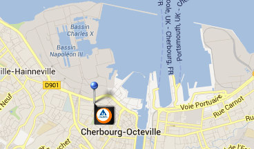 18:05 Saapuminen Cherbourgin hostellille, osoite: Cherbourg/Octeville 55 Rue de l'abbaye 50100 Cherbourg