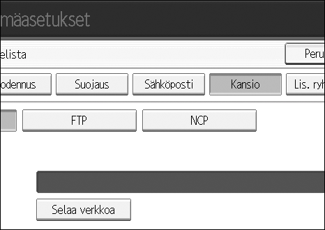 Osoitteiden ja käyttäjien tallentaminen skanneritoiminnoissa 7 B Paina [Pääkäytt. työkalut]. C Paina [Osoitelistan hallinta]. D Tarkista, että [Tallenna/Muuta] on valittu.