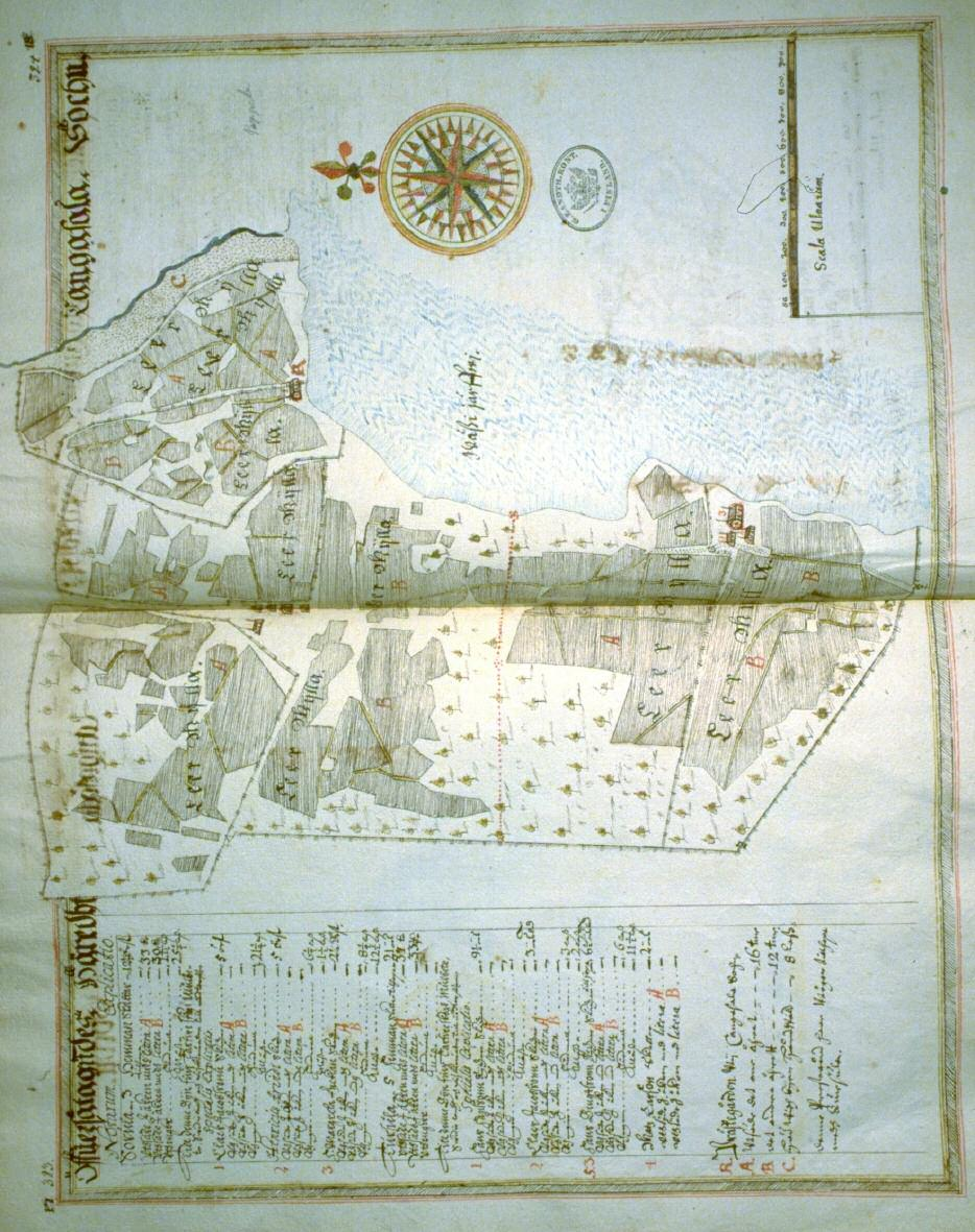 4 Maakirjakartta 1635 Kartassa pohjoisessa Pappila, sen tasalla lännessä Tavela, etelässä Sorola. Rikun kylä jää kartan itäpuolelle.