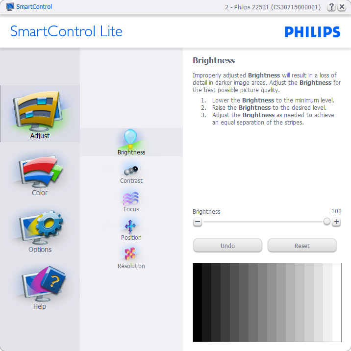 3. Kuvan optimointi Aloitus Standard (Standarditilassa): Adjust menu