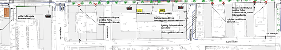 vaihtoehtoja VE A - VE E arvioitiin suhteessa asetettuihin tavoitteisiin.