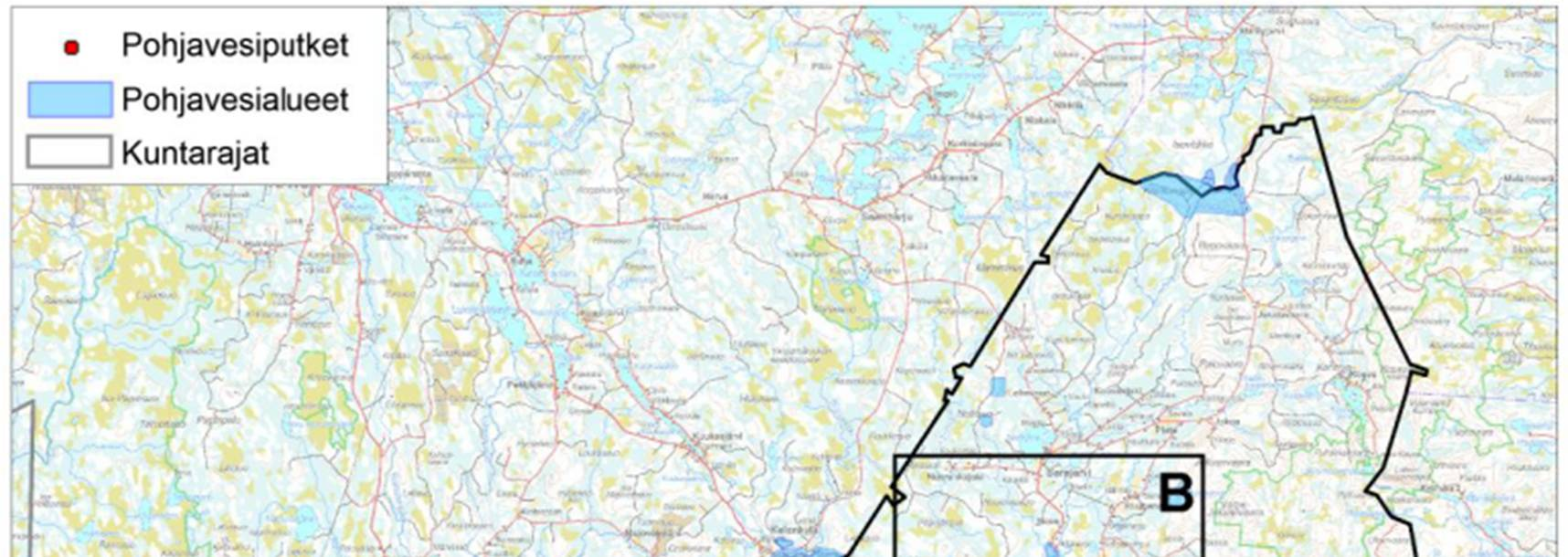 17 4.7 PUDASJÄRVI Pudasjärvellä otettiin 22 pohjavesialueelta