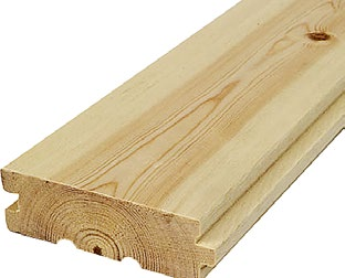 Pölkky LATTIALAUTA HLL/PP 28 X 95 MÄNTY MÖKKILAATU Höylätty mänty.