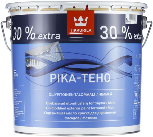 PIKA-TEHO A 11,7 L Vesiohenteinen, himmeä,öljypitoinen akrylaattimaali.