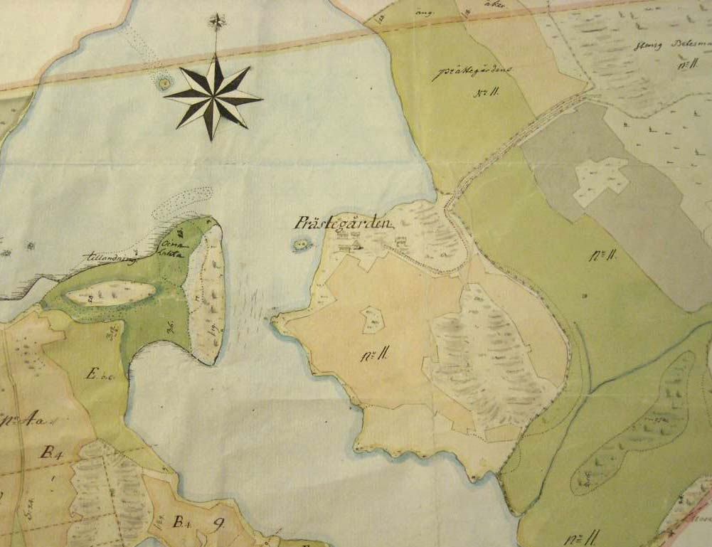 3.6. Pappilanniemi LIITE 1 kartta 1: Pappilan ja Mierolan kylät kartta ja selitys, tontti ja rintamaista sekä näiden ja Hurttalan kylän yhteisestä ulkometsästä.