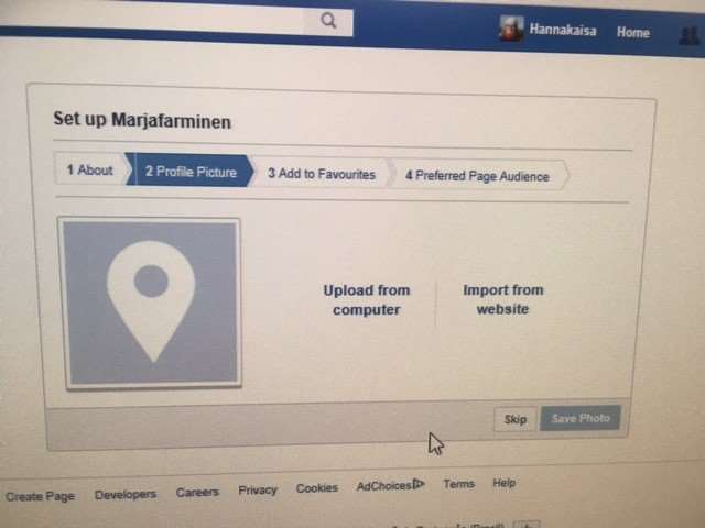 FACEBOOK-YRITYSSIVUN LUOMINEN: STEP 5 1)Lisää profiilikuva 2)Lisää