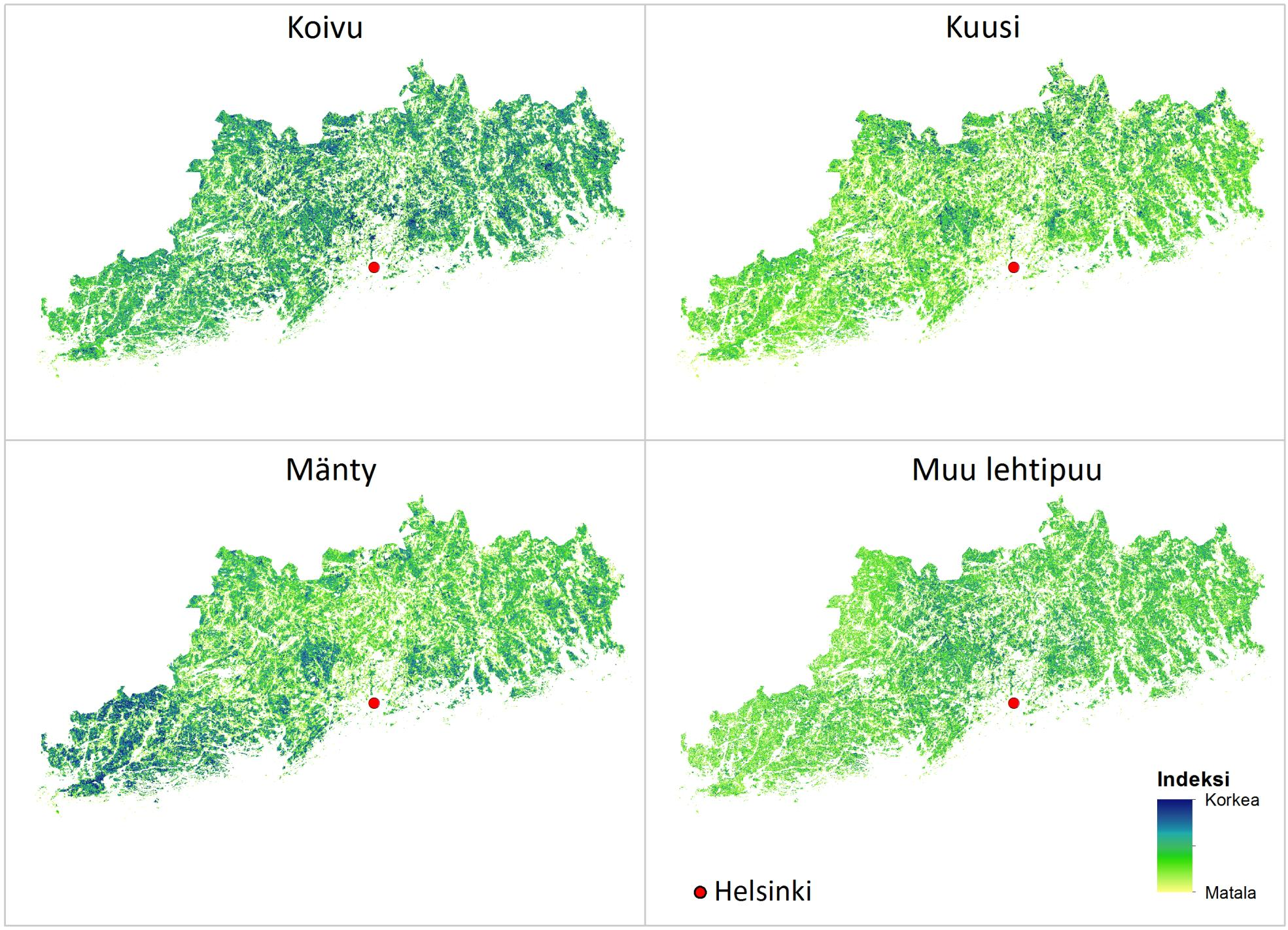 Zonation tulos I Raha ja ekologia eri