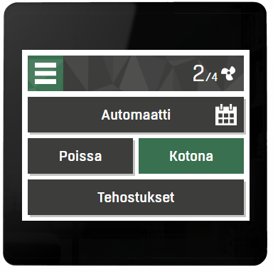 Automaatti Konetta on mahdollista ohjata omien viikkoaikataulujen mukaisesti, jolloin ilmanvaihto on pienemmällä säännöllisten poissaolojen aikana ja normaalilla ilmamäärällä asukkaiden ollessa