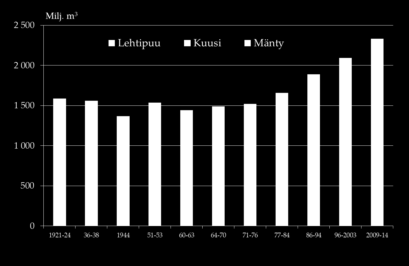 Suomen metsien puumäärä kasvaa