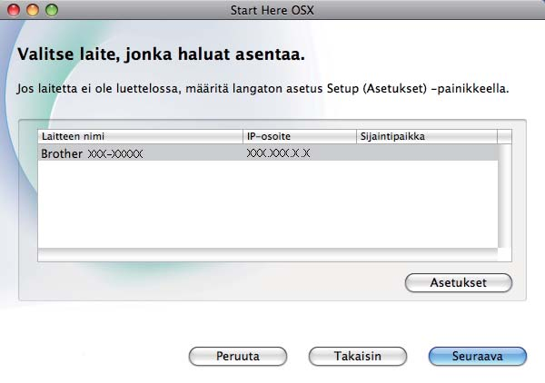 Lngton verkko Mintosh Ohjinten j ohjelmien sentminen (M OS X 0.4., 0.5.x, 0.6.x) 2 Ennen sennust Vlitse Lngton verkkoyhteys j osoit sitten Seurv.