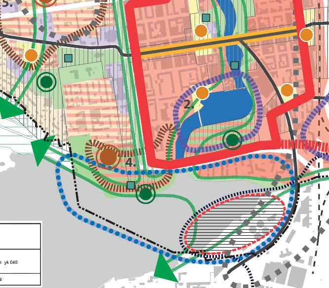 Otteet keskustan strategisen osayleiskaavan maankäyttö- ja liikennekartoista. Lisätietoa: http://www.tampere.