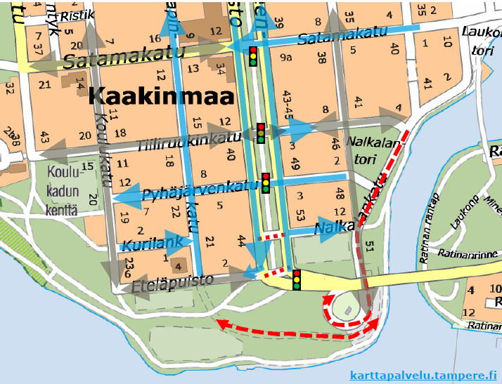 Sekä liikenne-ennustemallin että simulointien mukaan tarkastellun Eteläpuiston suunnittelualueen verkon eteläosa on ennustetilanteessa välityskykynsä rajoilla, eikä huipputuntien ruuhkia voida täysin