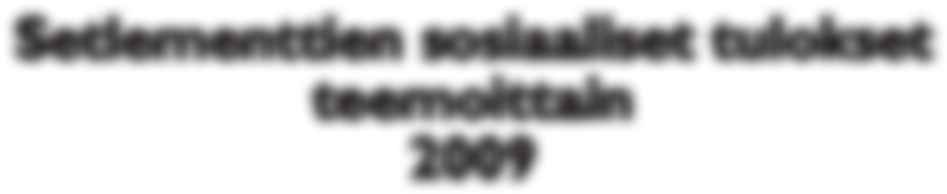 Setlementtien sosiaaliset tulokset teemoittain 2009