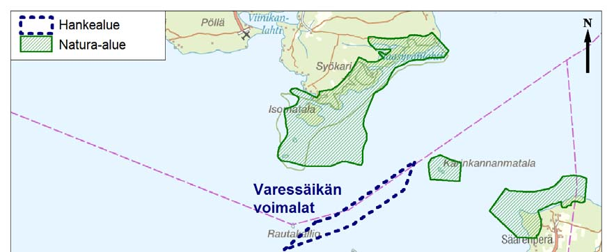 Ruijanesikko Upossarpio * *priorisoitu laji 5 Hankkeen kuvaus Hankealue sijaitsee Pohjois-Pohjanmaalla, Siikajoen kunnan merialueella (Kuva 2).