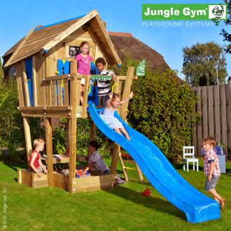 LEIKKITORNIKOKONAISUUDET Jungle Gym "Playhouse", kokonaisuus 125 cm leikkimökin kokoamiseen tarvittavat osat.