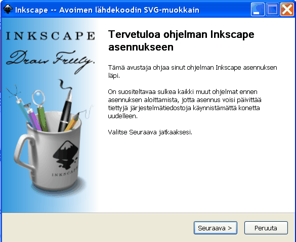 Näet tällaisen kuvakkeen: Kaksoisnapsauta tätä kuvaketta ja asennusprosessi alkaa.