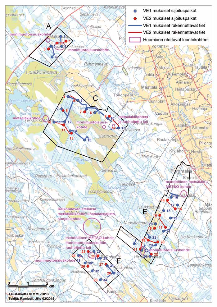 9.4.4 Vaikutusalue Tarkemmin tuulivoimaloiden sijoituspaikkojen kasvillisuudesta ja luontotyypeistä on kerrottu erillisessä kasvillisuusselvityksessä liitteessä 6. 9.4.3 Vaikutuksen alkuperä ja