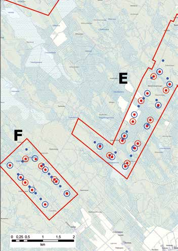 2013, 6 aamuna (1 hlö) ja yhteensä noin 28 tuntia vanhan suunnitelman mukaisilla voimalapaikoilla (76 pistettä) 16. - 17.6.2014, 2 aamuna (2 hlöä) noin 25 tuntia päivitetyn suunnitelman mukaisilla voimalapaikoilla (56 pistettä) 14.