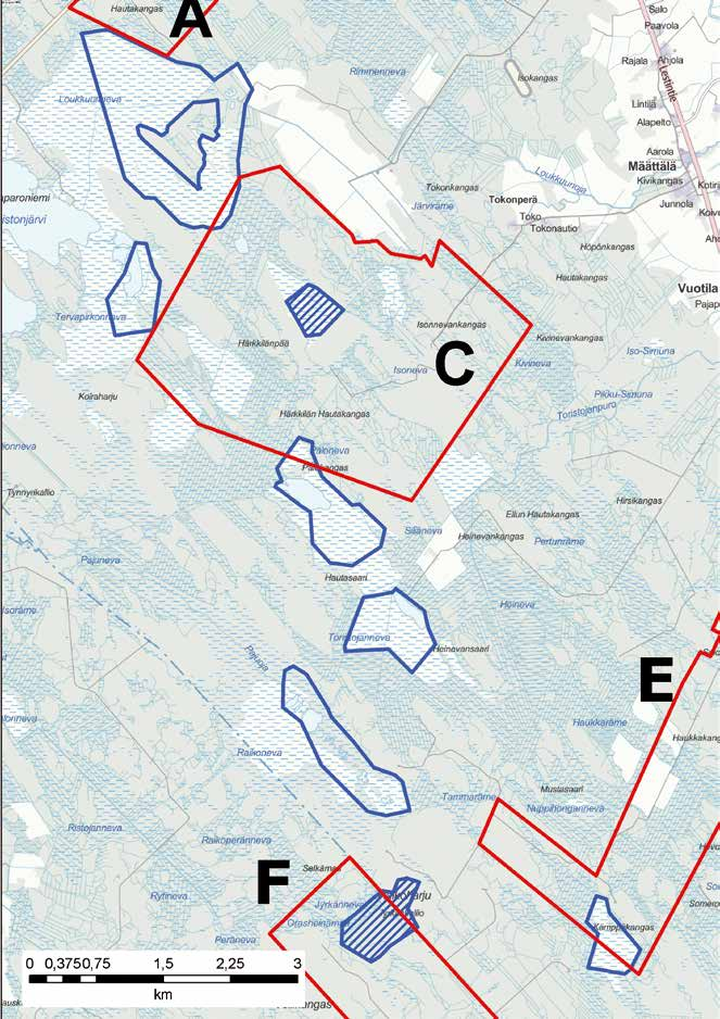 Kierto- ja kartoituslaskennoissa havaittuihin soiden ja lampien pesimälajeihin kuuluivat mm.