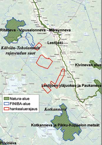Voimalapaikkakohtaisesti negatiivisia elinympäristö-, häiriötai törmäysvaikutuksia olisi todennäköisimmin osa-alueella F ja osalla osa-alueen C voimaloista.