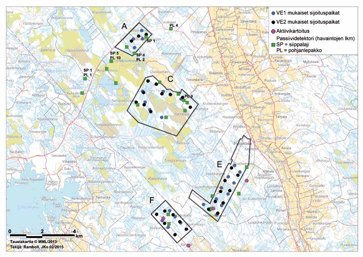 Lepakkolajien vähäisyys, muuton todennäköinen puuttuminen, uhanalaisten lajien puuttuminen, potentiaalisten talvehtimisalueiden puuttuminen sekä mahdollisten siirtymäreittien (Loukkuunneva)