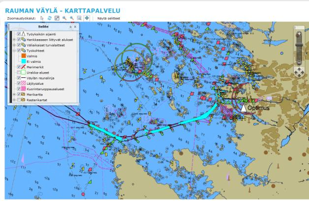 Hankkeelle asetettuja vaatimuksia Alusliikenteen