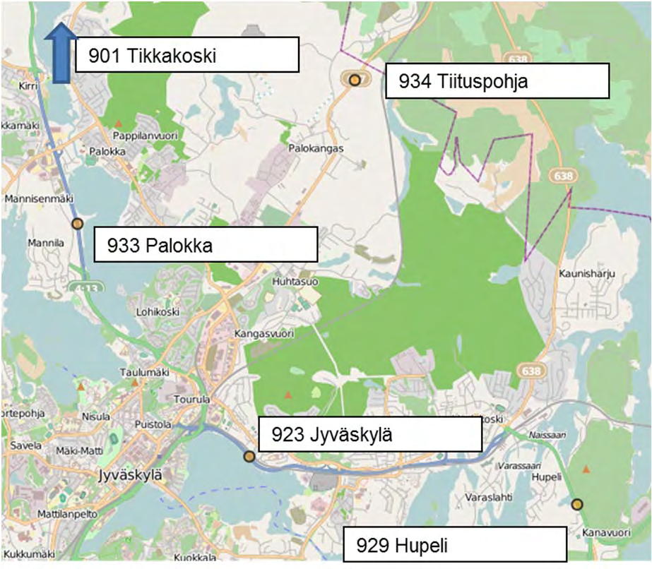 Jyväskylän raskaan liikenteen tutkimus 13.12.2013 7 (24) Vaativimmat mitattavat kohteet toteutettiin rinnakkain kahdella eri mikroaaltotekniikalla tai mikroaaltotekniikalla ja lasertekniikalla.