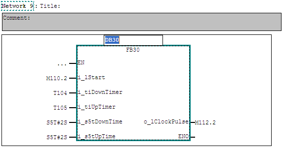 Toimilohkon toteuttaminen, Siemens S7,