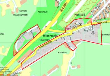 Kalkkimäki, Kenttälä ja Tuohivehmaa Kalkkimäen, Kenttälän ja Tuohivehmaan teollisuusalueet sijaitsevat Nummelan länsiosassa, Nummelanharjun ylärinteillä.