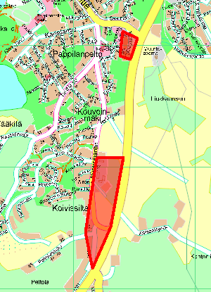 KLTtonteille voi sijoittua yhteensä maksimissaan 4 800 k-m 2 liiketiloja ja huoltoaseman yhteyteen maksimissaan 200 k-m 2 päivittäistavara- tai vähittäiskauppaa.