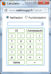 7 Tarkista -painikkeella testataan vastauksen oikeellisuus.