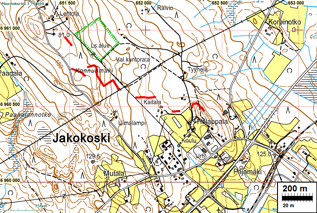13 KONTIOLAHTI 68 JAKOKOSKI LÄNSI Mjtunnus: Rauh.lk: 2 Ajoitus: Laji: historiallinen varustus: 1. ms.