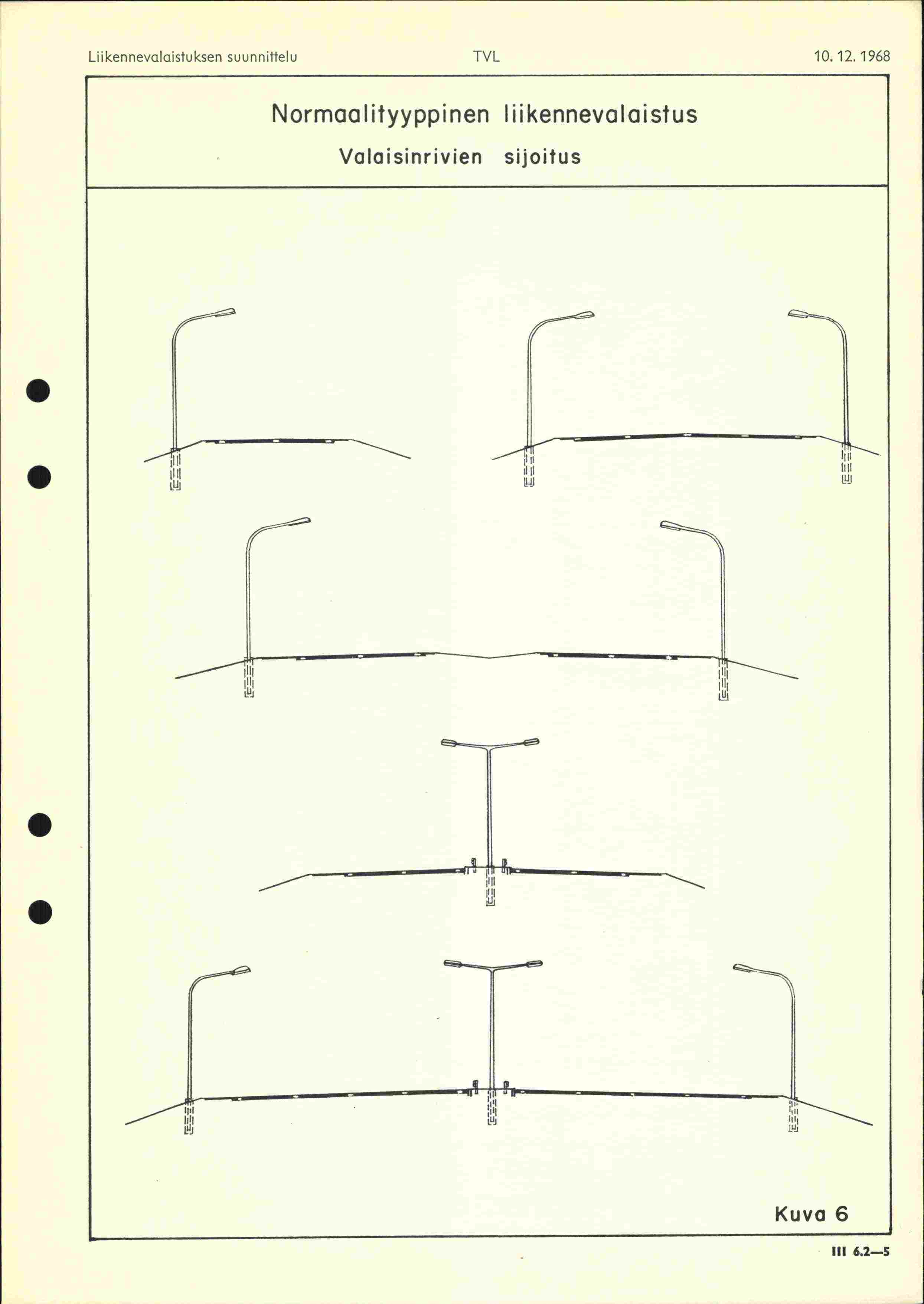 Liikennevalaistuksen suunnittelu TVL 10121968 Normaalityyppinen