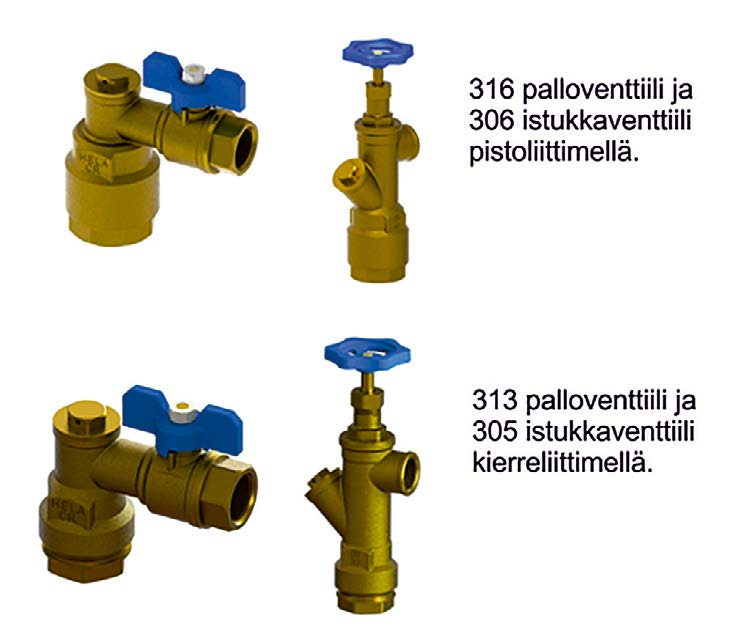 Kiinteistön omistajan/haltijan on huolehdittava, että venttiilit ja laitteistot eivät pääse jäätymään missään olosuhteissa.