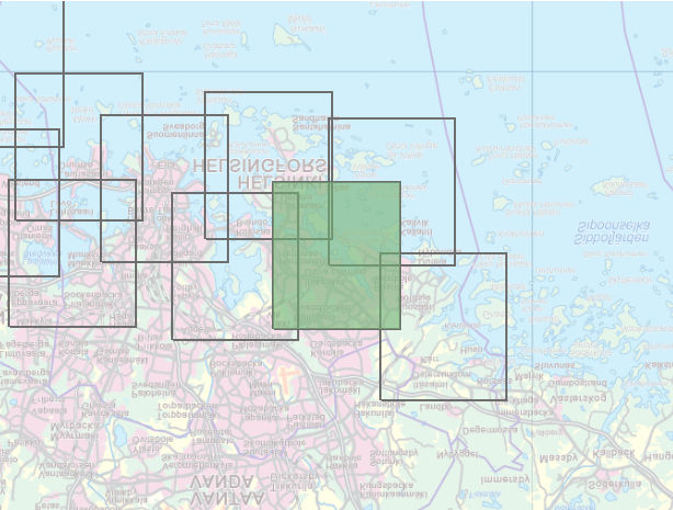 Helsingin ja Espoon meitulvakatta Tulvavaaa- ja tulvaiskikatta, meitulva, 1/1a (1 %) ) m (N 1, 1