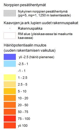 vaihemaakuntakaavan laadinnan yhteydessä esitetty RM merkintää (kuva 2). Maankäyttöanalyysin tuloksia on hyödynnetty arvioitaessa RM alueen soveltuvuutta kyseiseen paikkaan.